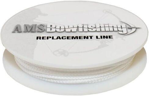 AMS Bowfishing 350 Pound Braided Spectra Line - White - Made in The USA in Saudi Arabia