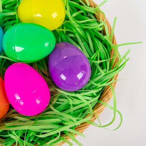 Kiddokids 16 oz Easter Grass, Raffia Crinkle Cut Paper Shreds for Gift Packaging, Basket Grass Filler, Egg Stuffers & Party Decorations, Recyclable Craft Tissue Paper (Green) in Kuwait