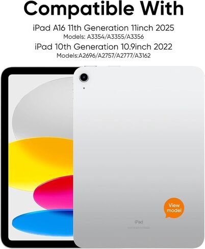 PAUL B for iPad 10th/11th Generation Case with Keyboard 10.9 Inch 2022/11 Inch 2025,Cover with Pencil Holder,Integrated for 10 Gen/11 Gen(A16),Wireless iPad Keyboard Case,Thin & Light (Black) in Kuwait