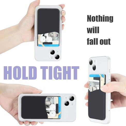 4Pack Adhesive Phone Card Holder Phone Card Holder Stick on,Silicone Self Adhesive Card Holders for Back of Phone,Phone Wallet Stick on for Cell Phone,for Credit Card ID (Red white blue) in Saudi Arabia