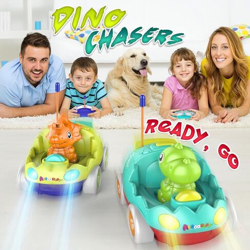 Remote Control Car for Toddlers 1-3,2 Pack Unicorn RC Cars Toys with LED Lights & Music for Toddlers Ages 2-4 Girls,Cute Birthday Gifts Toys for 2 3 4 5 Years Old - Blue and Pink in Kuwait