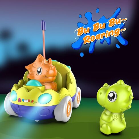 Remote Control Car for Toddlers 1-3,2 Pack Unicorn RC Cars Toys with LED Lights & Music for Toddlers Ages 2-4 Girls,Cute Birthday Gifts Toys for 2 3 4 5 Years Old - Blue and Pink in Kuwait