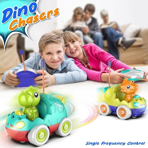 Remote Control Car for Toddlers 1-3,2 Pack Unicorn RC Cars Toys with LED Lights & Music for Toddlers Ages 2-4 Girls,Cute Birthday Gifts Toys for 2 3 4 5 Years Old - Blue and Pink in Kuwait