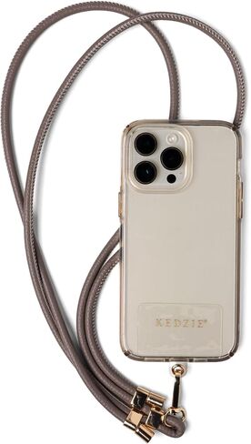 KEDZIE Smartphone Lanyard Set Vegan Leather Universal Phone Lanyard Adjustable Sliders Compatible with Most Smartphones in Kuwait