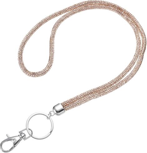 Uxcell Bling Crystal Lanyard ، 80cm (31.5 ") عبر الهاتف Crossbody Rhinestons Lanyard Keychain Chien Strap مع Clasp & Keyring لبطاقة هوية النساء ، حزام المفاتيح ، الأزرق in Kuwait