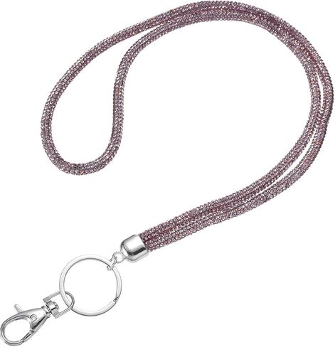 Uxcell Bling Crystal Lanyard ، 80cm (31.5 ") عبر الهاتف Crossbody Rhinestons Lanyard Keychain Chien Strap مع Clasp & Keyring لبطاقة هوية النساء ، حزام المفاتيح ، الأزرق in Kuwait
