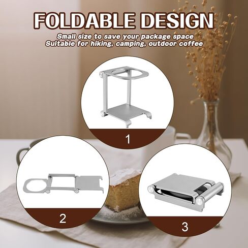 Hand Washed Filter Cup Bracket, Holder, Small Manual Drip Coffee Machine Stand for Outdoor , Style B in Kuwait