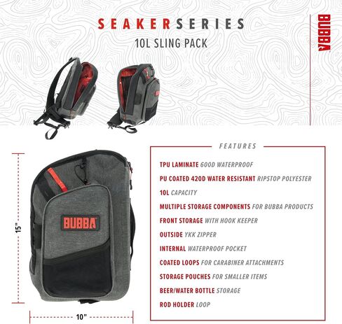 BUBBA Seaker Series Premium Dry Travel Bag with Extreme Weather-Resistant Materials and 10L of Capacity Perfect for Any Angler in Kuwait