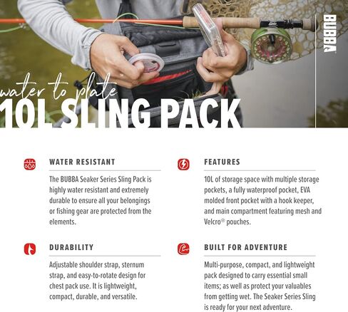 BUBBA Seaker Series Premium Dry Travel Bag with Extreme Weather-Resistant Materials and 10L of Capacity Perfect for Any Angler in Kuwait
