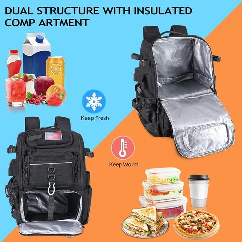 CONTAIL 37L Fishing Tackle Backpack with Cooler,Mens Military Tactical Pack,Molle Outdoor Rucksack in Saudi Arabia