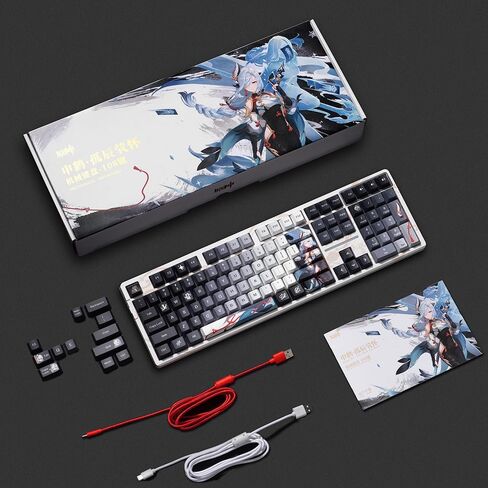 "Lonesome Transcendence Shenhe Mechanical Keyboard - Kailh Aurora Ice Cream Switches in Saudi Arabia