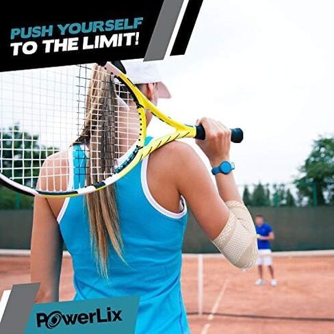 POWERLIX Elbow Orthopedic Brace Compression Support (Pair) - Elbow Sleeve for Tennis Elbow, Golfer’s Elbow, Bursitis, and Sprains, Arthritis, Tendonitis. Pain Relief in Kuwait