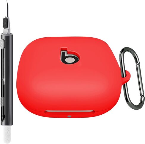 Seltureone Compatible with Beats Powerbeats Pro 2 Case with Cleaning Kit and Carabiner, Soft Silicone Protective Case Cover Compatible with Powerbeats Pro 2 - Jet Black in Kuwait
