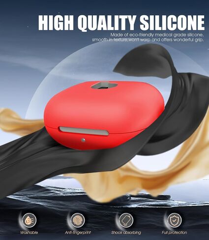 Seltureone Compatible with Beats Powerbeats Pro 2 Case with Cleaning Kit and Carabiner, Soft Silicone Protective Case Cover Compatible with Powerbeats Pro 2 - Jet Black in Kuwait