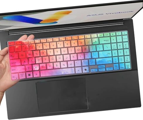 Keyboard Cover for 2025 2024 ASUS Vivobook 15 M5506 S5506 S5507 S5507QA, Vivobook 16 M5606 S5606 M1607KA X1607QA, Vivobook V16 V3607VU V3607VJ Keyboard Skin-Colorful in Saudi Arabia
