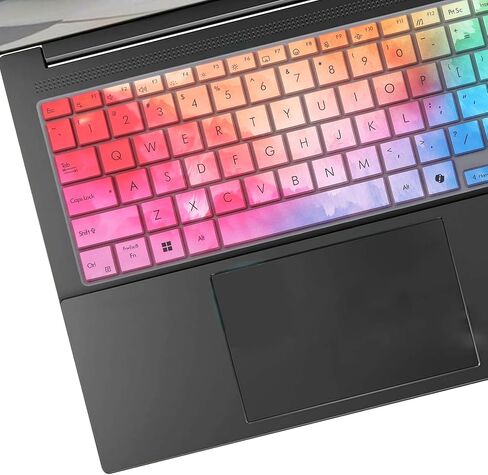 Keyboard Cover for 2025 2024 ASUS Vivobook 15 M5506 S5506 S5507 S5507QA, Vivobook 16 M5606 S5606 M1607KA X1607QA, Vivobook V16 V3607VU V3607VJ Keyboard Skin-Colorful in Saudi Arabia