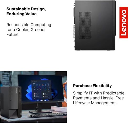 Lenovo ThinkCentre Neo50T Pro Business Desktop | 12th Gen Intel Core i5 Processor (Up to 4.4Ghz) | 32GB RAM | 1TB SDD | Supports Up to 3 Monitors | Windows 11 Pro | SD Card Reader | Wi-Fi in Saudi Arabia