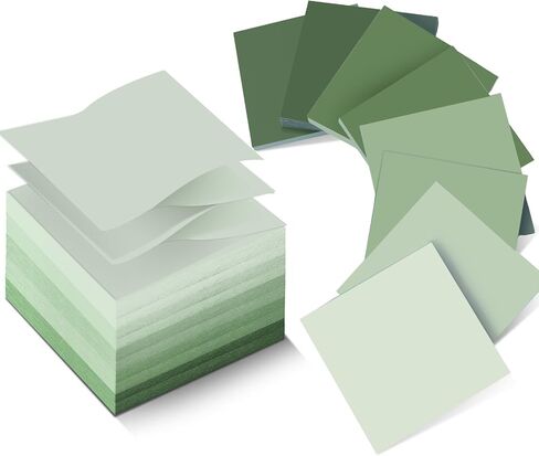 24 Pads Green Sticky Notes 1680 Sheets Sage Green Office Supplies 3x3 in Dark Green Desk Accessories Pastel Self-Stick Notes 2X The Sticking Power for Bible Journaling Planner Calendar in Saudi Arabia