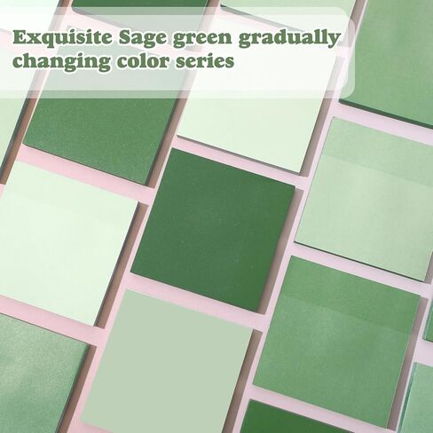 24 Pads Green Sticky Notes 1680 Sheets Sage Green Office Supplies 3x3 in Dark Green Desk Accessories Pastel Self-Stick Notes 2X The Sticking Power for Bible Journaling Planner Calendar in Saudi Arabia