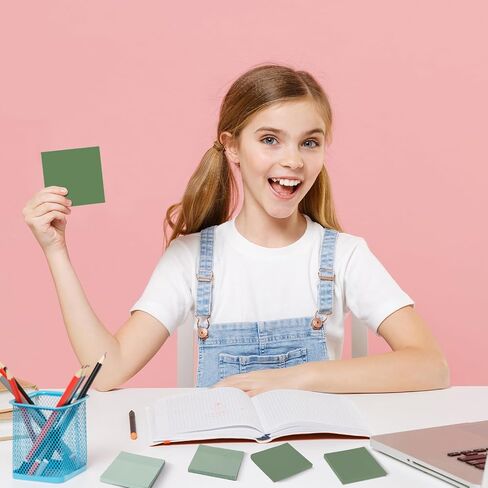 24 Pads Green Sticky Notes 1680 Sheets Sage Green Office Supplies 3x3 in Dark Green Desk Accessories Pastel Self-Stick Notes 2X The Sticking Power for Bible Journaling Planner Calendar in Saudi Arabia