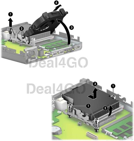 65W CPU مروحة التبريد L19561-001 استبدال HP ELITERESK 800 705 G4 G3 G3 PORDESK 600 400 405 G5 G4 G3 DM Desktop Mini PC in Kuwait