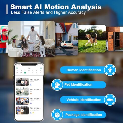 2K Security Cameras Wireless Outdoor, Pan Rotating 360° Battery Powered WiFi Camera with AI Motion Detection, Color Night Vision, Spotlight, Siren, 2-Way Talk, Waterproof, SD/Cloud Storage in Saudi Arabia