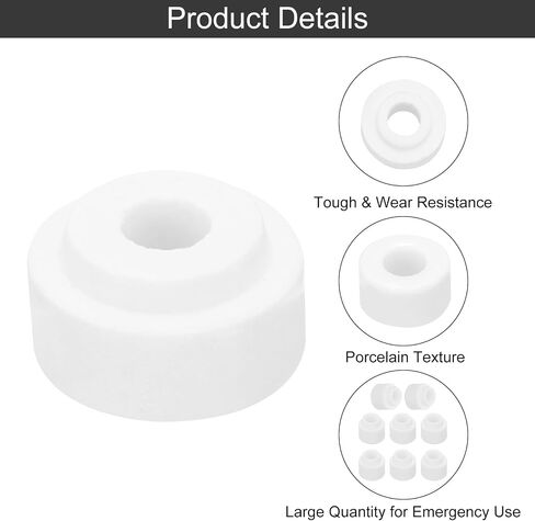 MECCANIXITY 10 Pcs Ceramic Insulator Bead, 6.2mm x 20mm x 11mm Electronic Wire Bundle Insulation Heat Protection Round Shaped Ceramic Tube for Cable Bundle, Wire Protection in Saudi Arabia