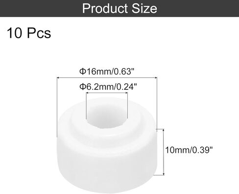 MECCANIXITY 10 Pcs Ceramic Insulator Bead, 6.2mm x 20mm x 11mm Electronic Wire Bundle Insulation Heat Protection Round Shaped Ceramic Tube for Cable Bundle, Wire Protection in Saudi Arabia