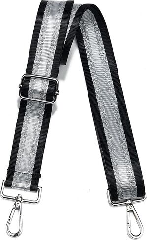 Purse Strap Silver Hardware Wide Bag Straps Replacement Crossbody Adjustable Shoulder Strap for Purses in Saudi Arabia