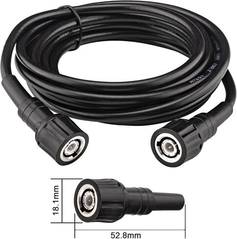 RG58/U 50 Ohm BNC Male to Male Coaxial Cable 15 Meter 50FT Low Loss Shielded Coax Jumper for Ham Radio CB Antenna Broadcast Telecom Equipment in Kuwait