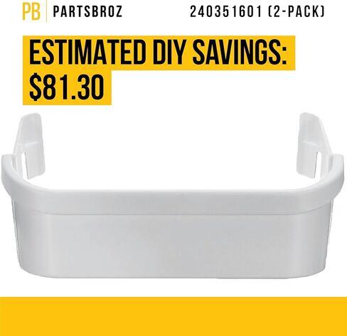 240351601 Fridge Door Shelf Replacement by PartsBroz - Compatible Gibson, Kenmore, Westinghouse, Frigidaire Replacement Parts - Replaces AP2115974 EA430027 PS430027 - Durable DIY Repair Part for Home in Kuwait