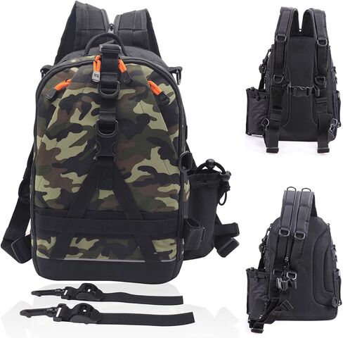 حقيبة ظهر لصيد الأسماك من أميتفو مع حاملات للقضيب وصندوق تخزين حقيبة ظهر كبيرة لمعدات الصيد in Kuwait