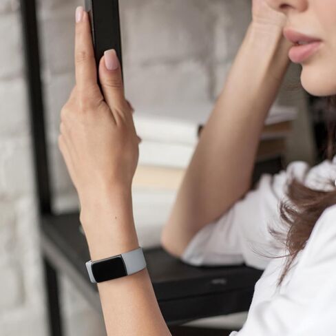 Amzpas Bands for Fitbit Charge 6 Bands,Fitbit Charge 5 bands Women Men - 3 Pack, Soft Silicone Adjustable Waterproof Sport Strap in Kuwait