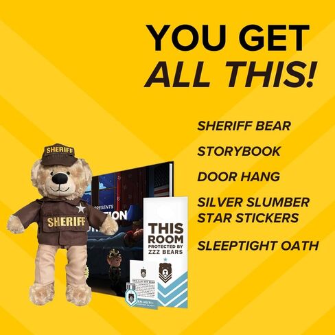 ZZZ Bears SGT Sleeptight Army Teddy Bear with Storybook & Sleep System, Comforting Gift for Army Kids, Helps with Bedtime Routine, Deployment Separation & Emotional Support in Saudi Arabia