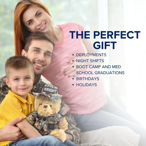 ZZZ Bears SGT Sleeptight Army Teddy Bear with Storybook & Sleep System, Comforting Gift for Army Kids, Helps with Bedtime Routine, Deployment Separation & Emotional Support in Saudi Arabia