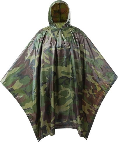 Rain Poncho Camouflage Poncho Waterproof Rain Poncho With Hood in Saudi Arabia