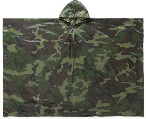 Rain Poncho Camouflage Poncho Waterproof Rain Poncho With Hood in Saudi Arabia