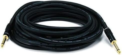 Monoprice Premier Series 1/4 Inch (TS) Male to Male Audio Cable Cord - 6 Feet- Black 16AWG (Gold Plated) in Saudi Arabia