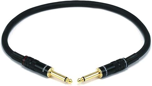 Monoprice Premier Series 1/4 Inch (TS) Male to Male Audio Cable Cord - 6 Feet- Black 16AWG (Gold Plated) in Saudi Arabia