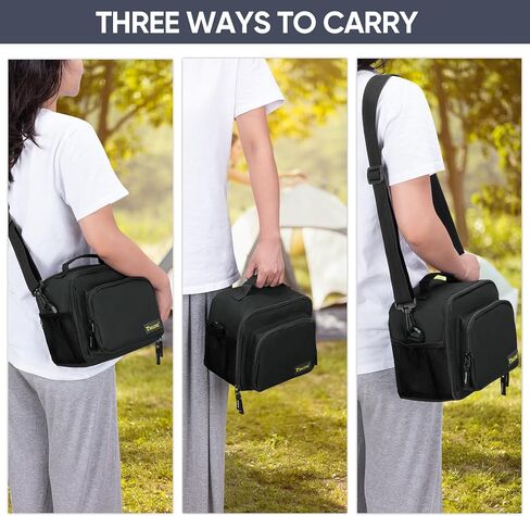 BALEINE Lunch Bag, Insulated Lunch Bag for Men, Leakproof Cooler Bag with Adjustable Shoulder Strap for Office Work Picnic, Freezable Lunch Box for Men Women (Small, Black) in Kuwait