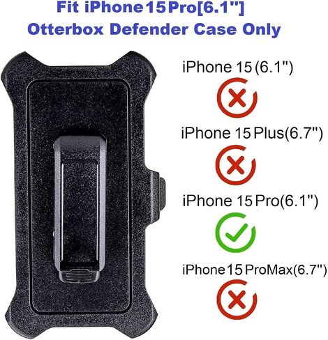 [2 Pack] حزام مقطع الحافظة متوافق مع Defender Defender Case (6.1 '' | حالة غير مدرجة) in Kuwait