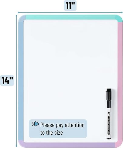 Mr. Pen- Dry Erase Board, 14" x 11" with a Black Dry Erase Marker, Brown Frame, Small White Board, White Board for Kids, White Board for Students, Small Dry Erase Board, Mini White Board in Saudi Arabia