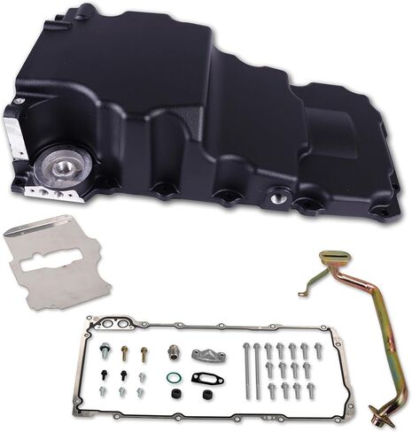 302-3 81075 LS Swap Retrofit Engine Aluminum Oil Pan Kit Compatible with 1955-1987 GM LS1 LS2 LS3 Chevy A/F/G-Body 4.8L 5.3L 5.7L 6.0L 6.2L Ford Fox body W/Pickup Tube, Bracket Plate & Gasket in Kuwait