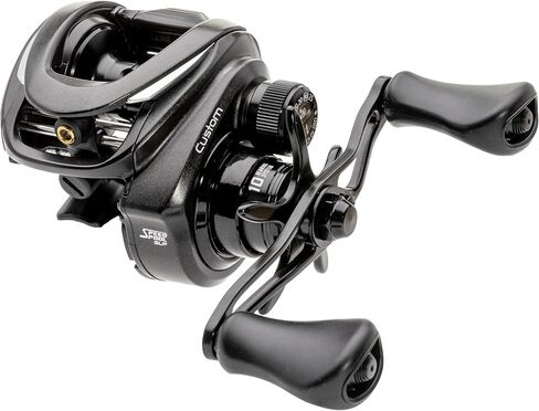 Lew’s Custom Baitcast Fishing Reel, 9+1 Bearings, Aluminum Frame and Sideplates, ParaMag RX Brake, Carbon Fiber Drag, Speed Gears, Black/Silver in Saudi Arabia
