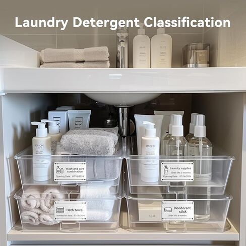 مجموعة ملصقات حرارية من NIIMBOT مكونة من 2 بكرات لتخزين وتنظيم المكاتب المنزلية والمدرسة لصانع الملصقات NIIMBOT B1 B21 B3S (50 * 50 WhiteRound * 2) in Kuwait