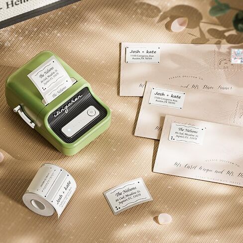 مجموعة ملصقات حرارية من NIIMBOT مكونة من 2 بكرات لتخزين وتنظيم المكاتب المنزلية والمدرسة لصانع الملصقات NIIMBOT B1 B21 B3S (50 * 50 WhiteRound * 2) in Kuwait