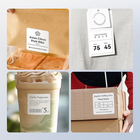 مجموعة ملصقات حرارية من NIIMBOT مكونة من 2 بكرات لتخزين وتنظيم المكاتب المنزلية والمدرسة لصانع الملصقات NIIMBOT B1 B21 B3S (50 * 50 WhiteRound * 2) in Kuwait