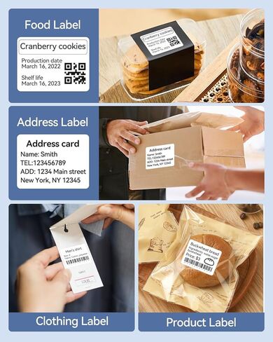 مجموعة ملصقات حرارية من NIIMBOT مكونة من 2 بكرات لتخزين وتنظيم المكاتب المنزلية والمدرسة لصانع الملصقات NIIMBOT B1 B21 B3S (50 * 50 WhiteRound * 2) in Kuwait