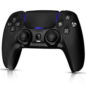 جهاز التحكم اللاسلكي Chasdi متوافق مع PS5 ، Bluetooth 5.0 مع بطارية 1000 مللي أمبير في الساعة ، والاهتزاز المزدوج ، والتحكم في حركة 6 محاور ، وشحن USB-C ، ومتوافق مع Gamepad مع PS5/Windows PC (أسود)