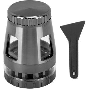 Compact Rust-Resistant Zinc Alloy Spice Grinder - Portable Manual Mill for Grinding Dry Herbs and Nuts(Black)